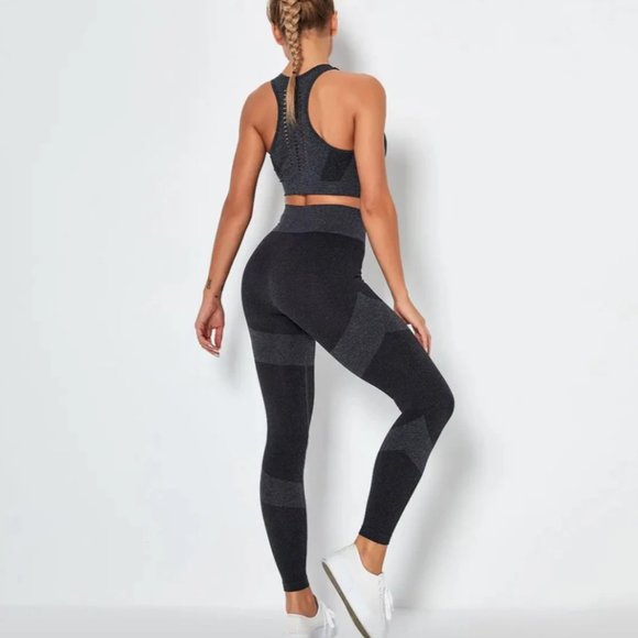 Two Piece High Waist Athletic Set - Picture 3 of 4